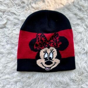 MINNIE MOUSE Disney Winter Beanie Hat knit cap black red BERKSHIRE FASHIONS